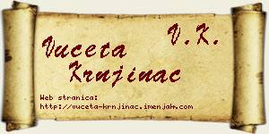 Vuceta Krnjinac vizit kartica